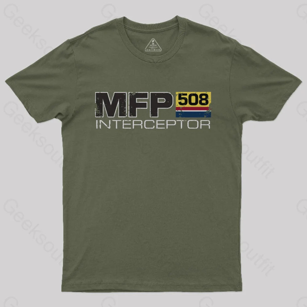 Mad Max Mfp Interceptor Geek T-Shirt Army Green / S