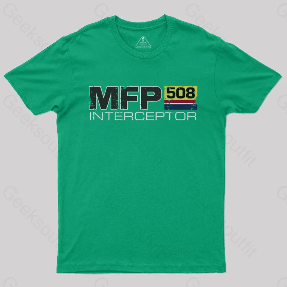 Mad Max Mfp Interceptor Geek T-Shirt Green / S