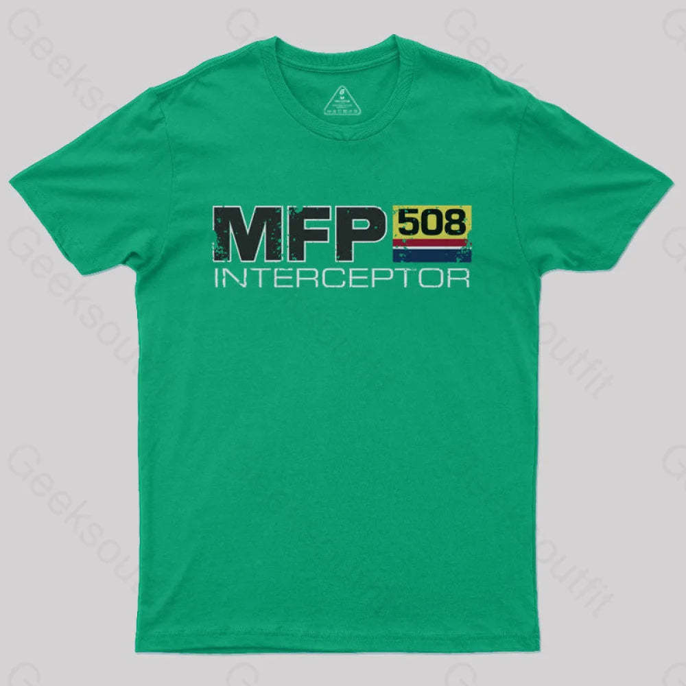 Mad Max Mfp Interceptor Geek T-Shirt Green / S