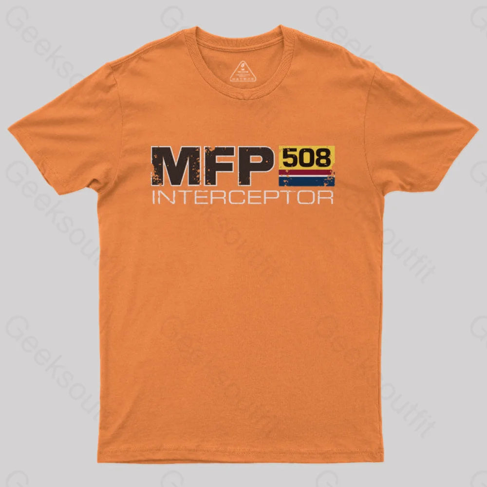 Mad Max Mfp Interceptor Geek T-Shirt Orange / S