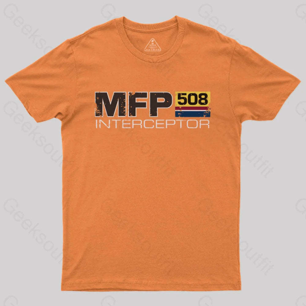 Mad Max Mfp Interceptor Geek T-Shirt Orange / S