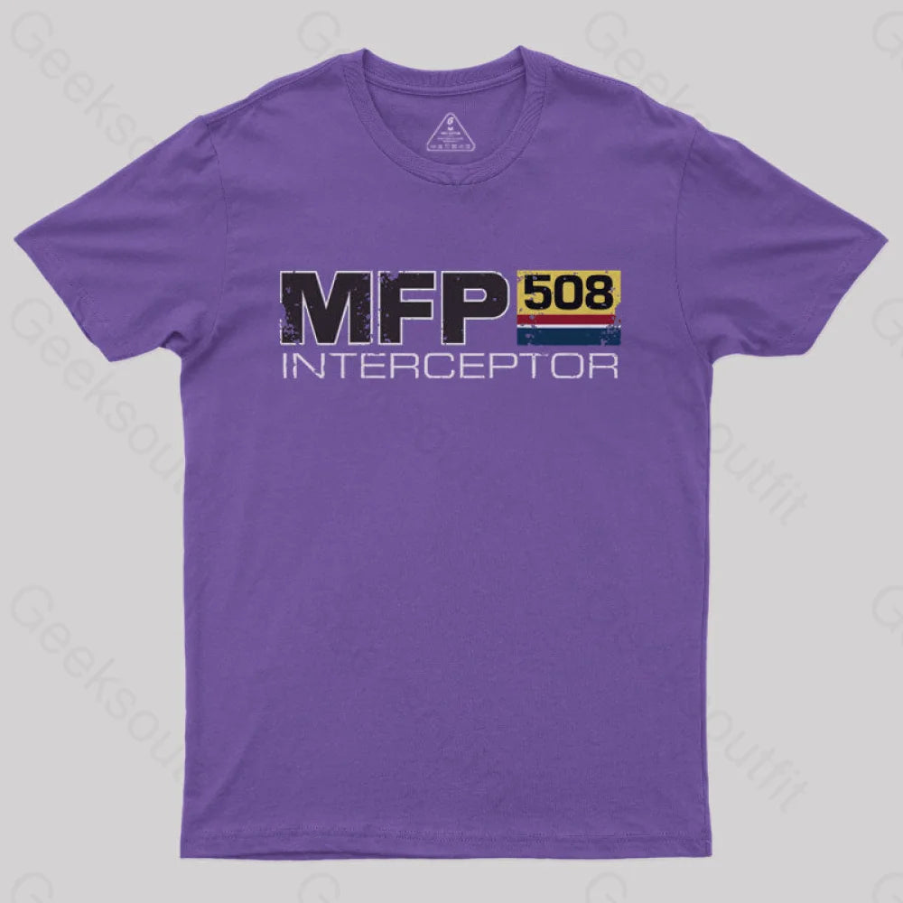 Mad Max Mfp Interceptor Geek T-Shirt Purple / S