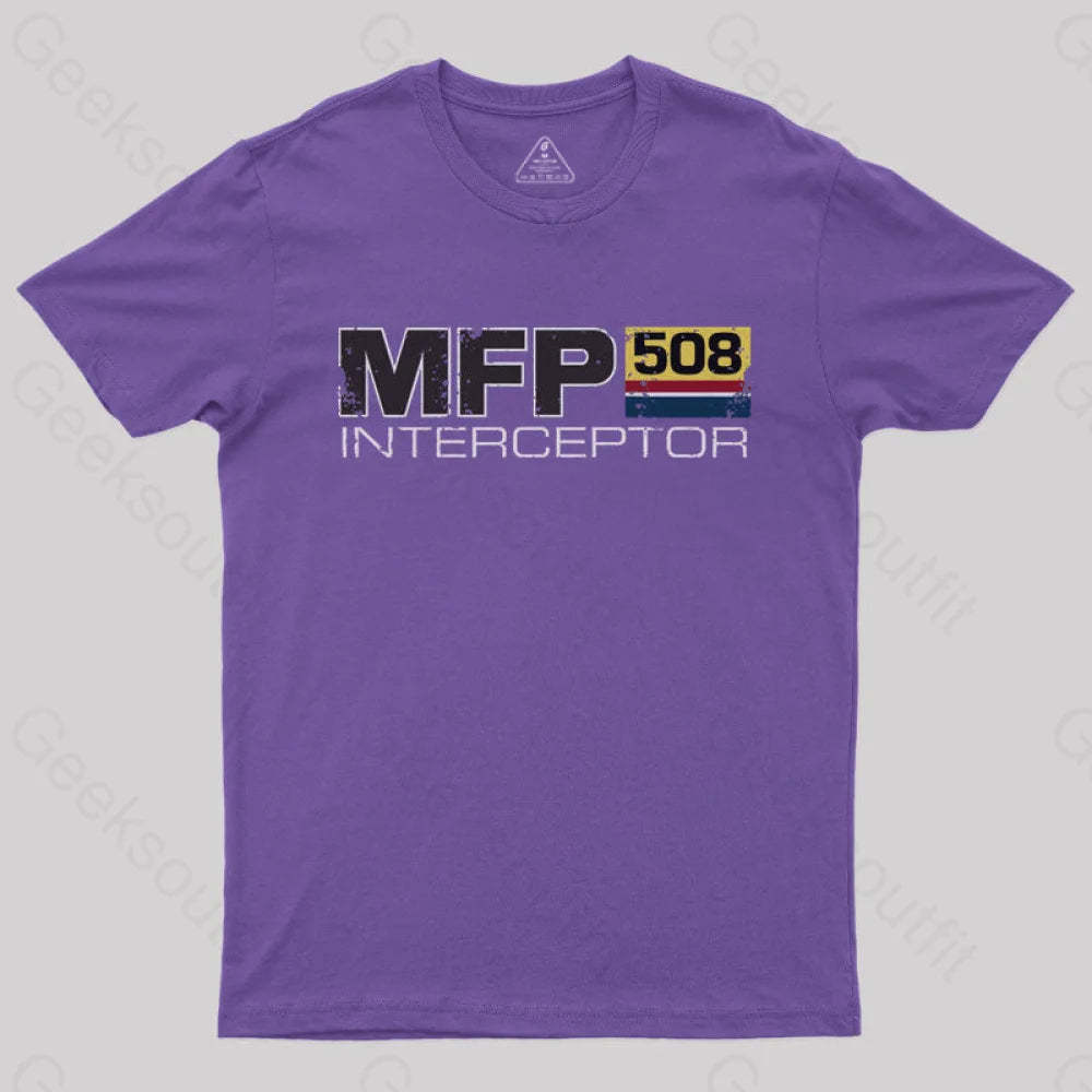 Mad Max Mfp Interceptor Geek T-Shirt Purple / S