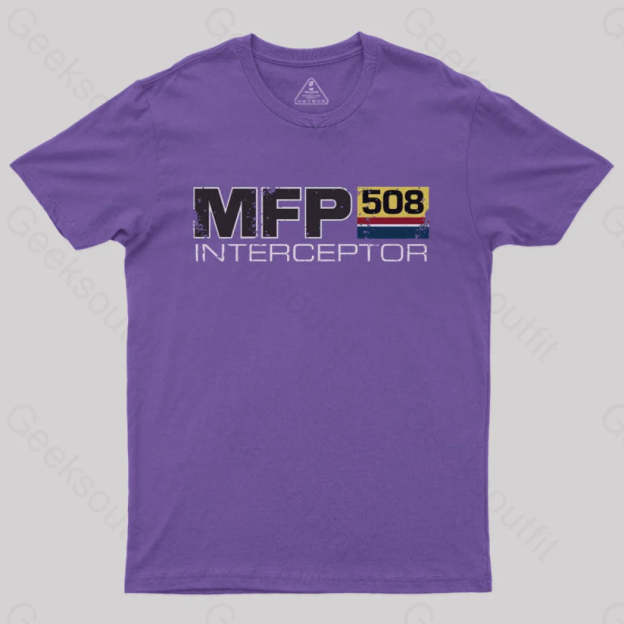 Mad Max Mfp Interceptor Geek T-Shirt Purple / S