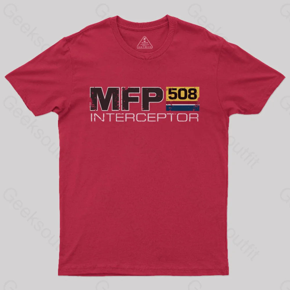 Mad Max Mfp Interceptor Geek T-Shirt Red / S