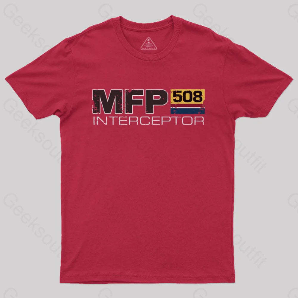 Mad Max Mfp Interceptor Geek T-Shirt Red / S