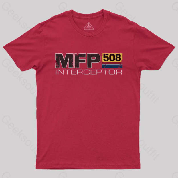 Mad Max Mfp Interceptor Geek T-Shirt Red / S