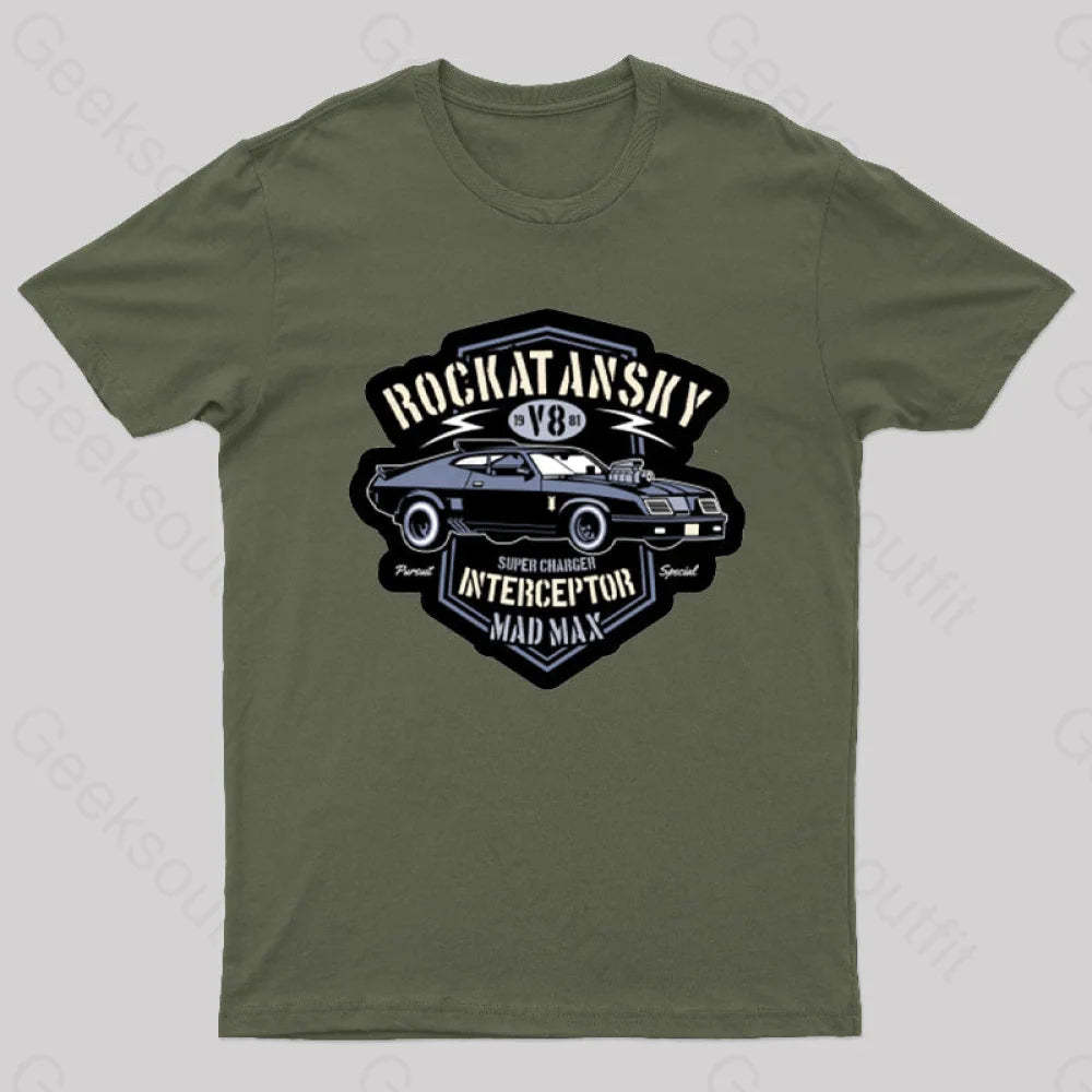 Mad Max V8 Geeks T-Shirt Army Green / S