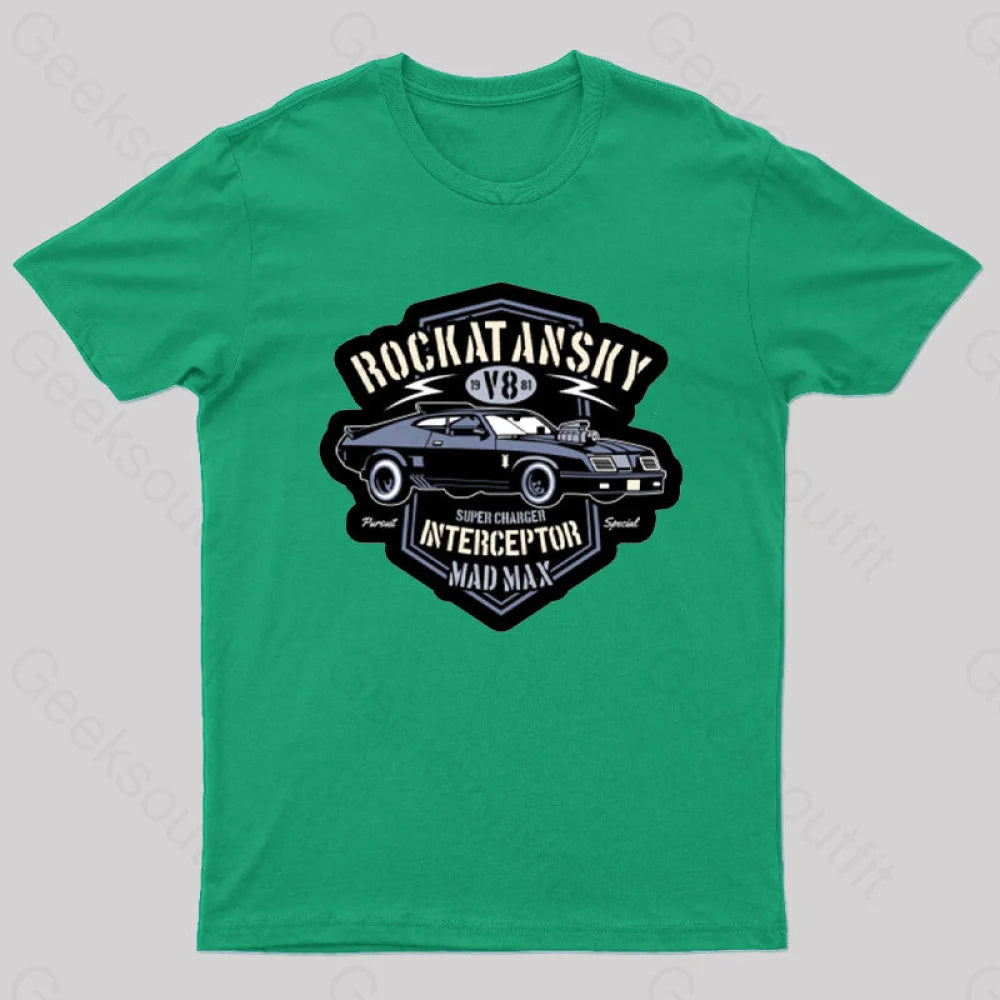 Mad Max V8 Geeks T-Shirt Green / S