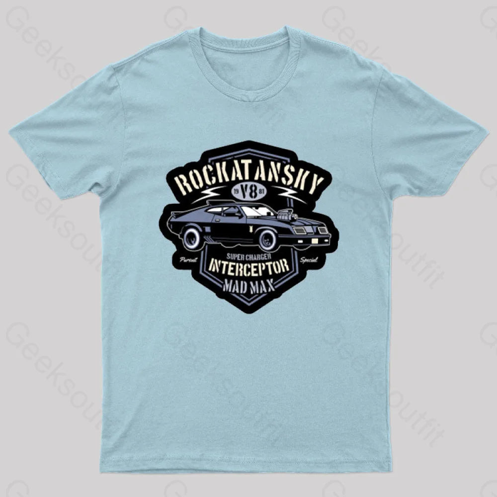 Mad Max V8 Geeks T-Shirt Light Blue / S