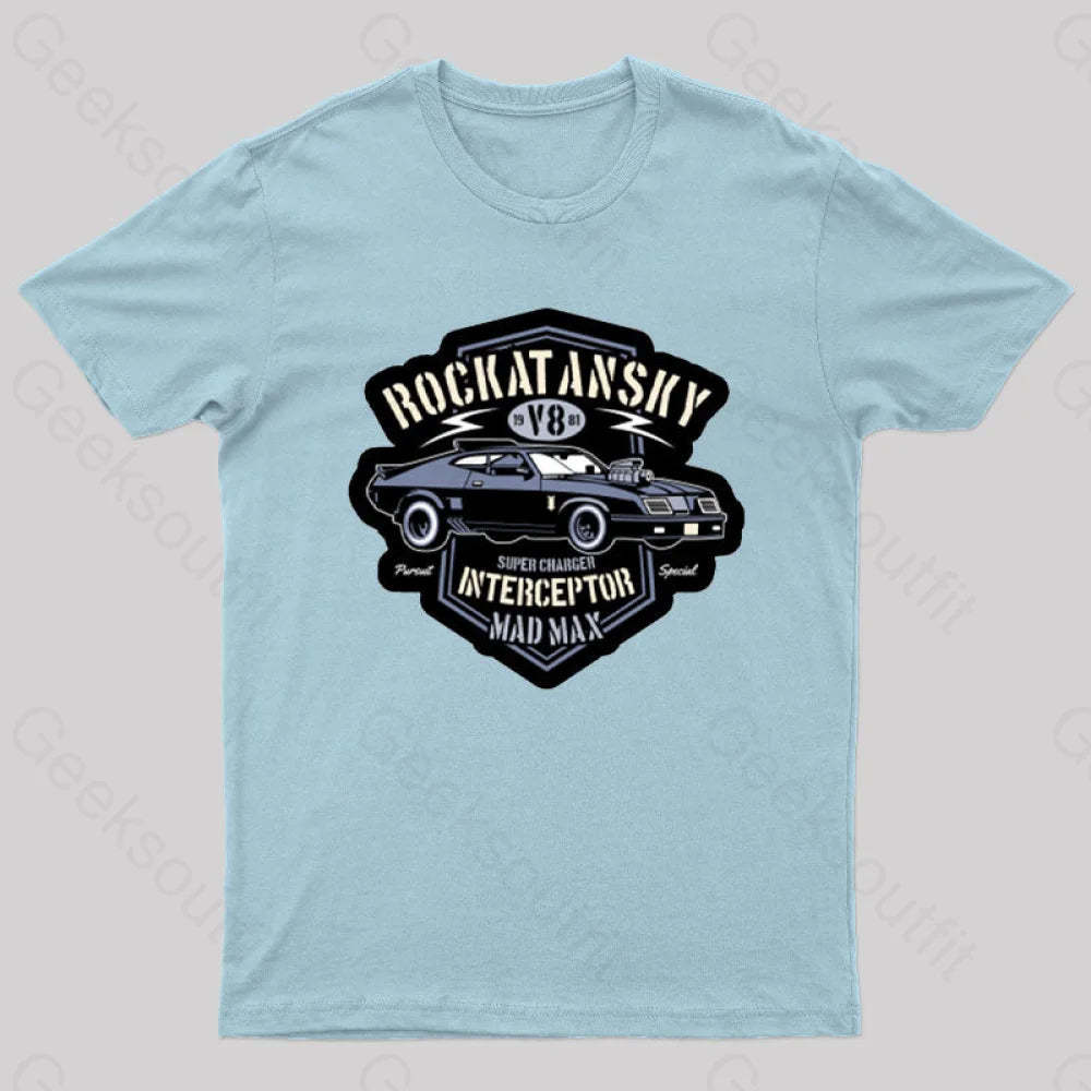 Mad Max V8 Geeks T-Shirt Light Blue / S