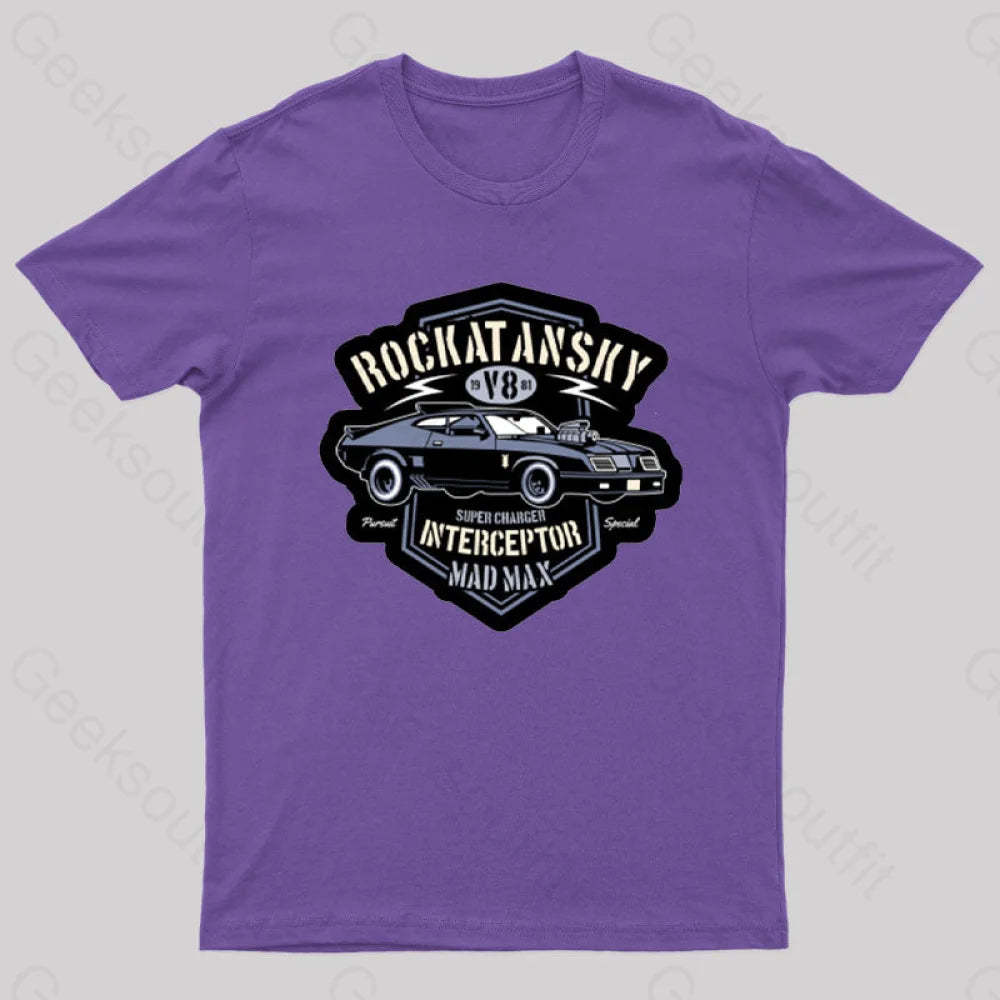 Mad Max V8 Geeks T-Shirt Purple / S