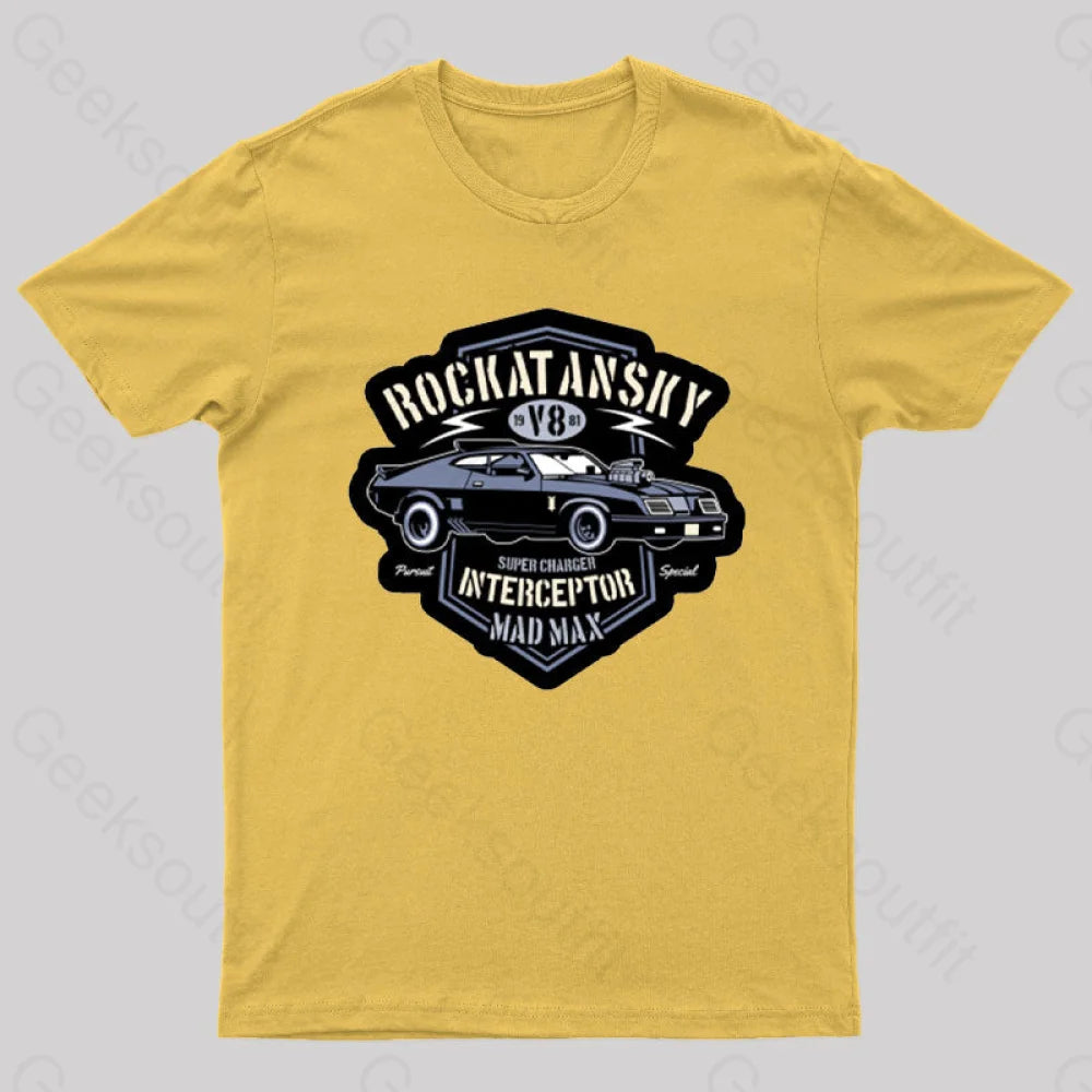 Mad Max V8 Geeks T-Shirt Yellow / S