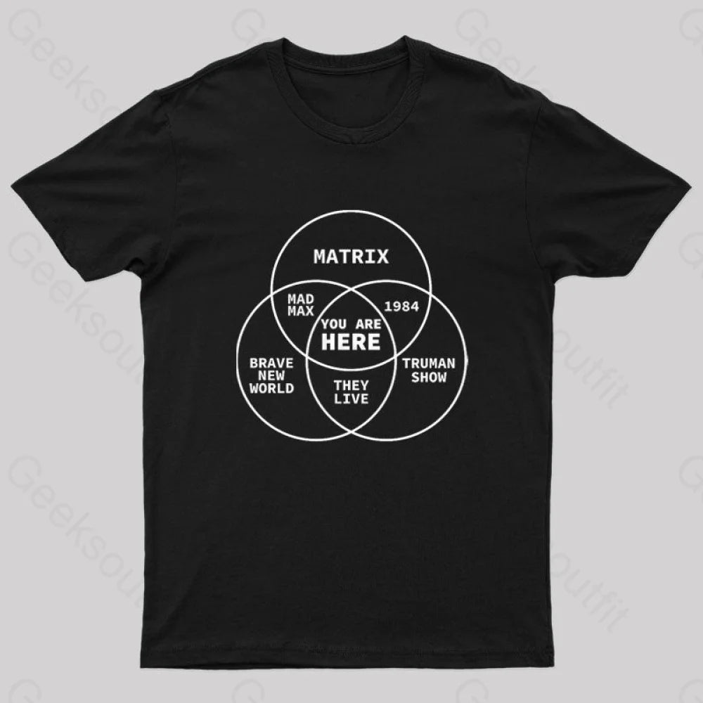 Mad Max You Are Here Nerd T-Shirt Black / S
