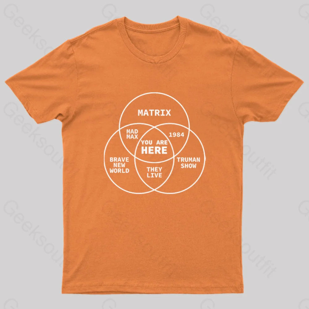 Mad Max You Are Here Nerd T-Shirt Orange / S