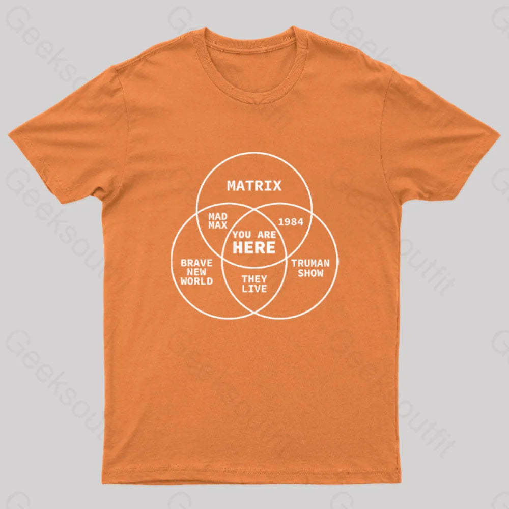 Mad Max You Are Here Nerd T-Shirt Orange / S