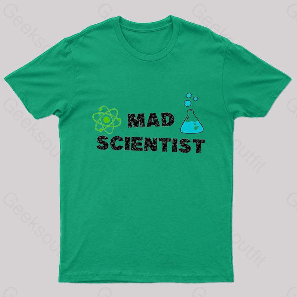 Mad Scientist Nerd T-Shirt Green / S