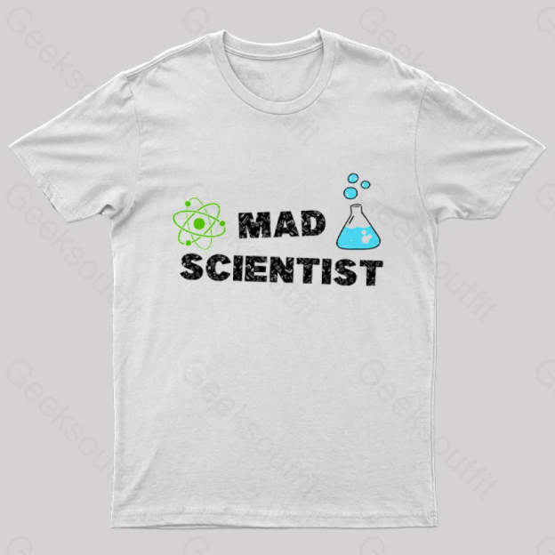 Mad Scientist Nerd T-Shirt White / S