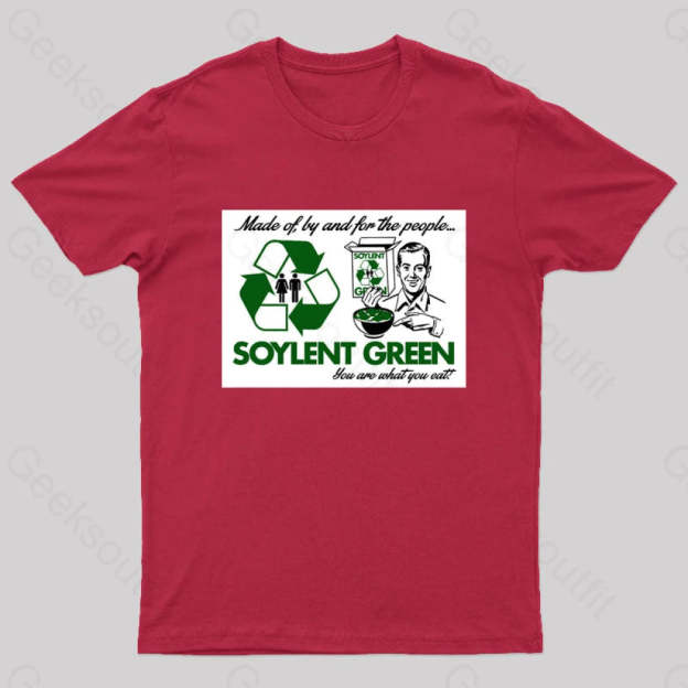 Made Of By And For The People Geek T-Shirt Red / S