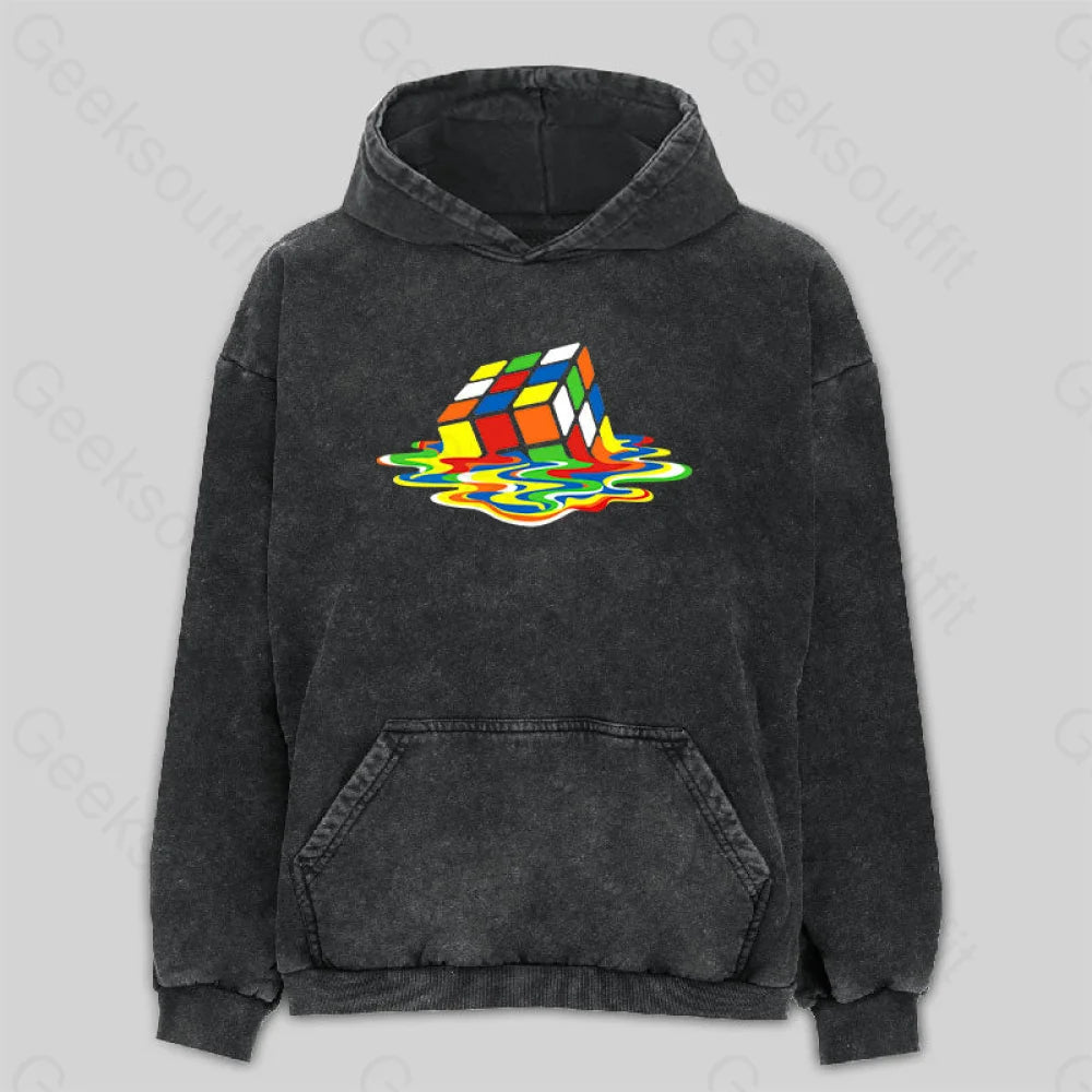 Magic Cube Colourful Washed Hoodie M