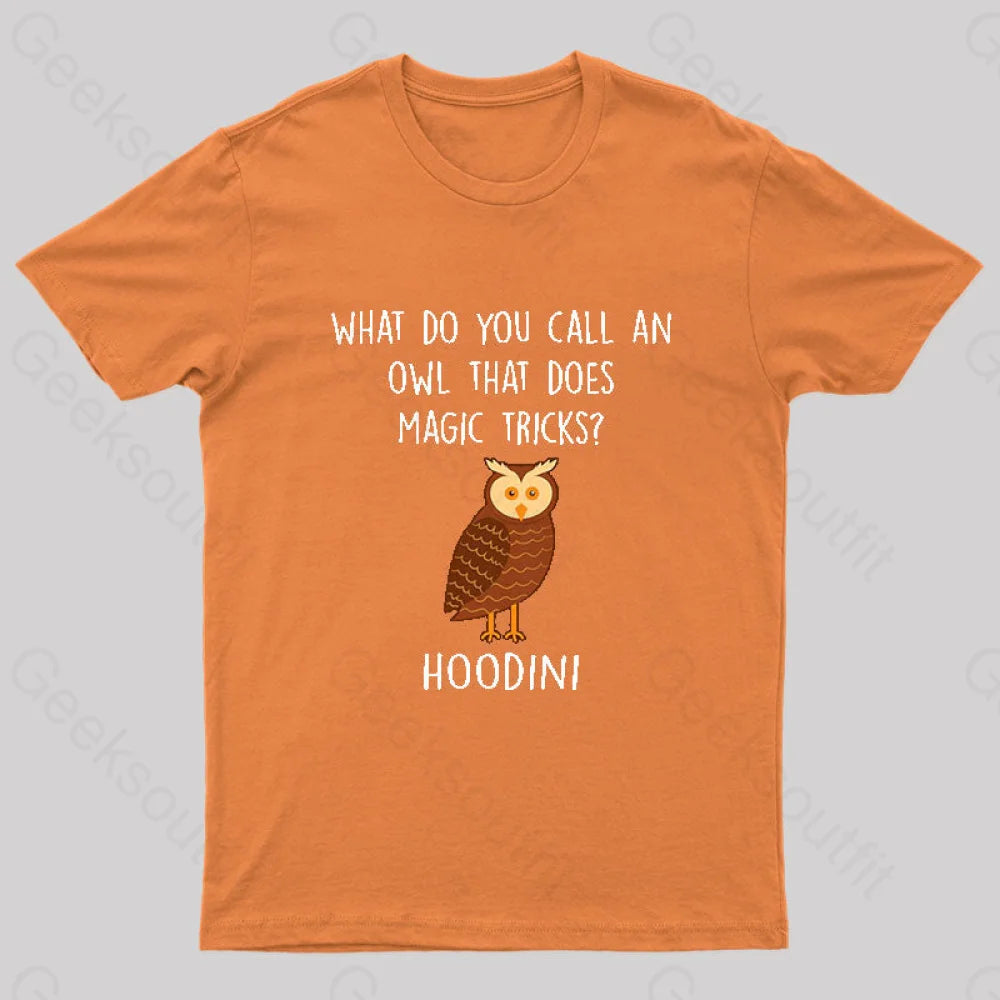 Magic Tricks Owl Nerd T-Shirt Orange / S