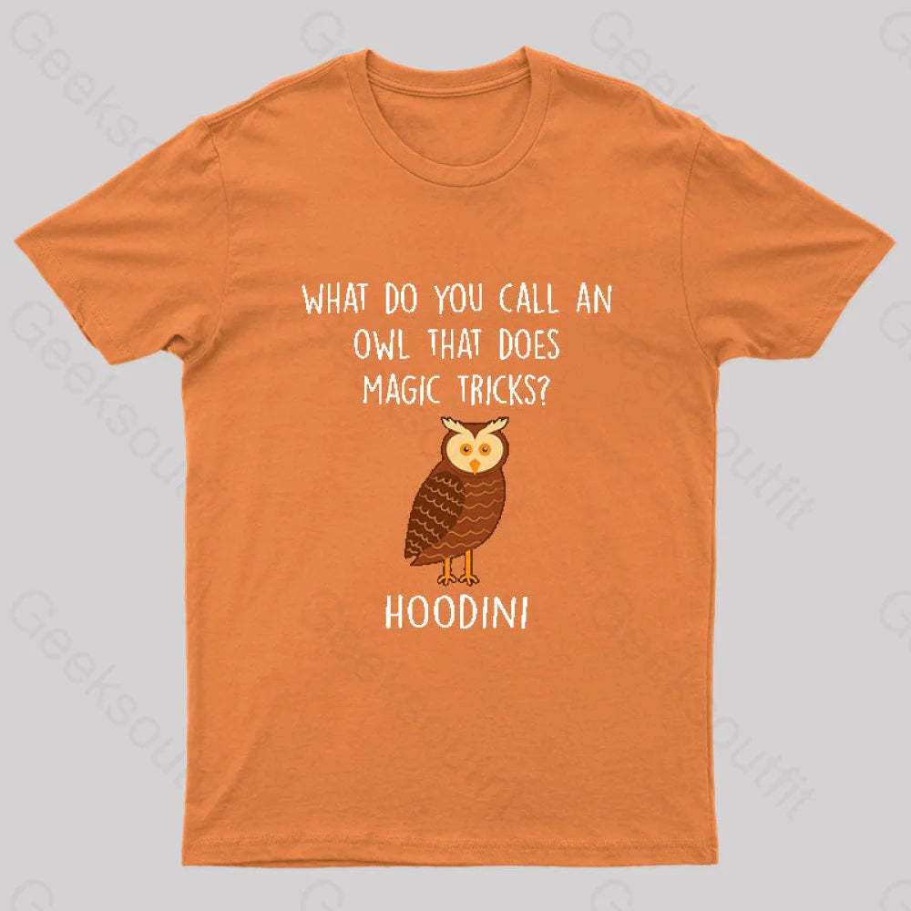 Magic Tricks Owl Nerd T-Shirt Orange / S