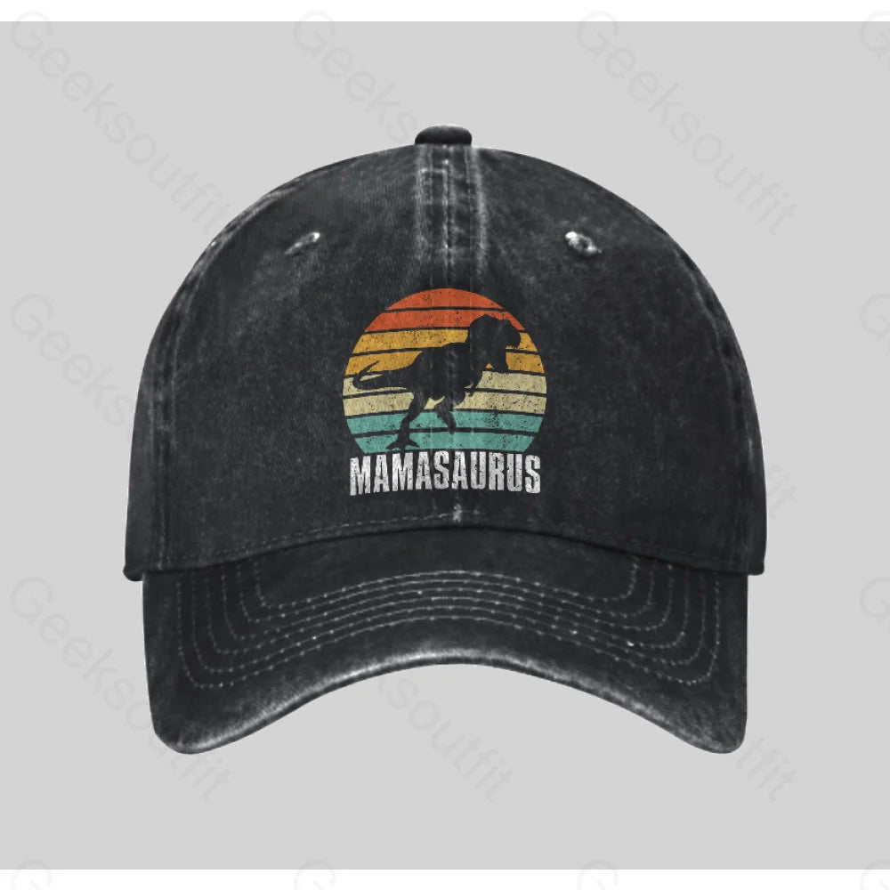 Mamasaurus - Mother¡¯s Gift Day Essential Washed Vintage Baseball Cap Black