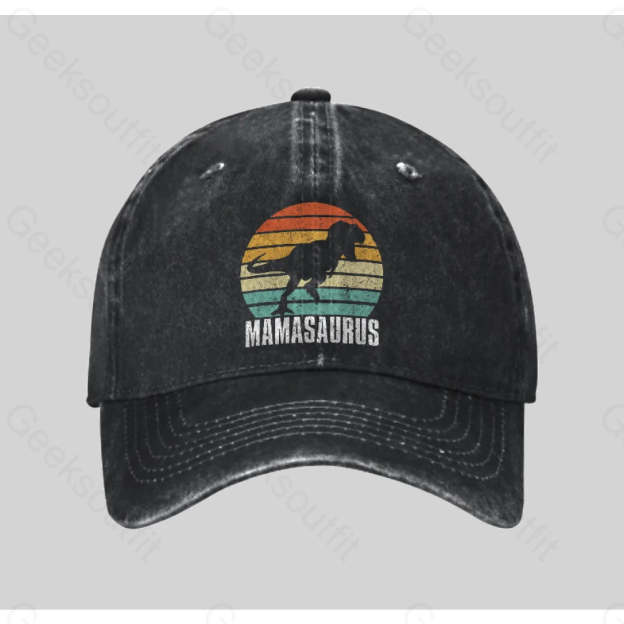 Mamasaurus - Mother¡¯s Gift Day Essential Washed Vintage Baseball Cap Black