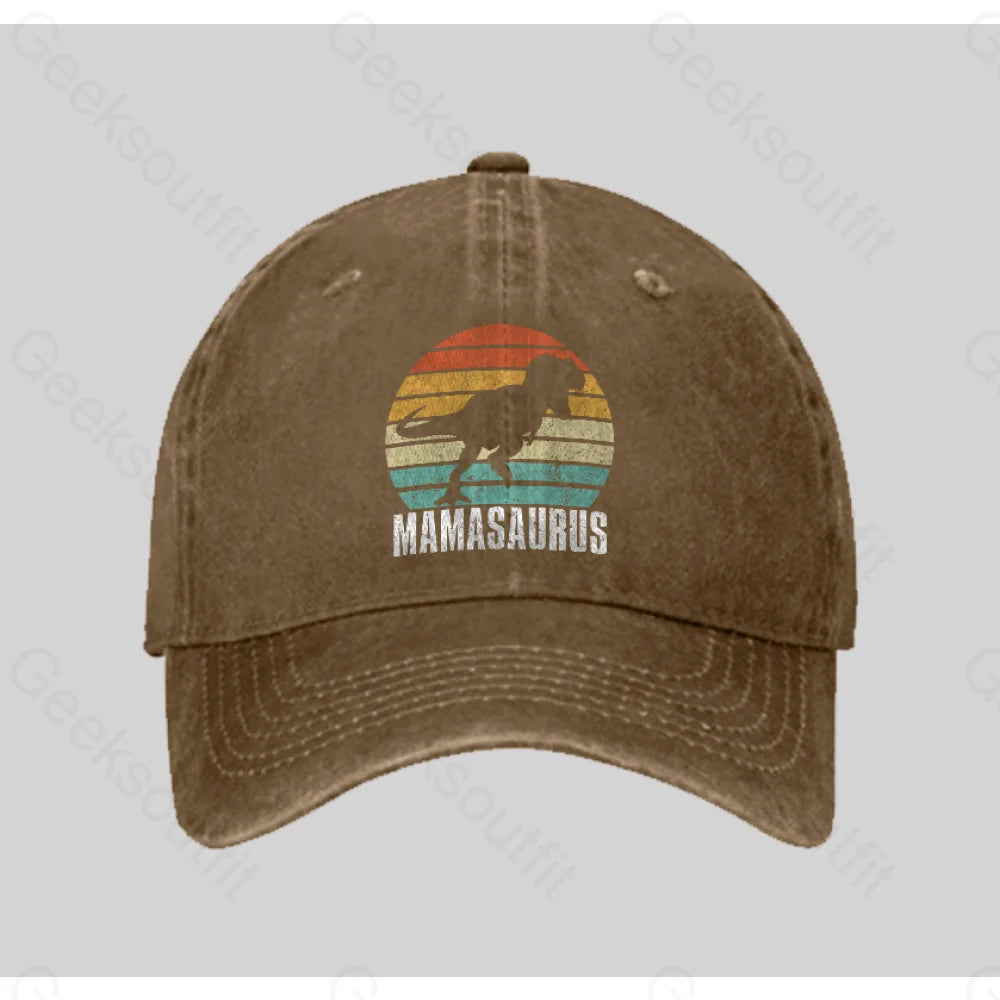Mamasaurus - Mother¡¯s Gift Day Essential Washed Vintage Baseball Cap Natural