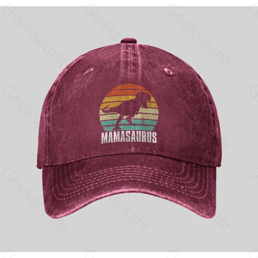 Mamasaurus - Mother¡¯s Gift Day Essential Washed Vintage Baseball Cap Red