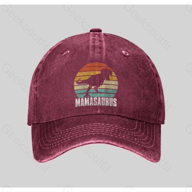 Mamasaurus - Mother¡¯s Gift Day Essential Washed Vintage Baseball Cap Red