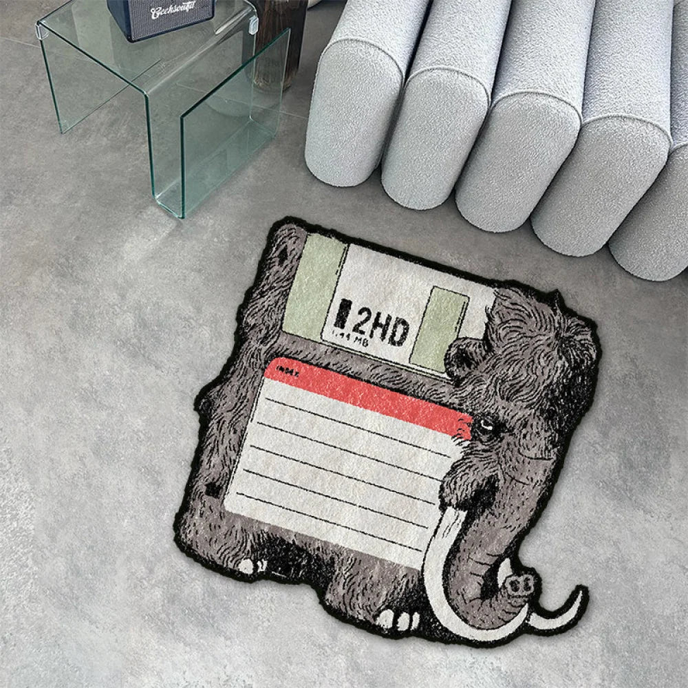 Mammotdisk Funny Imitation Wool Rug 80Cm