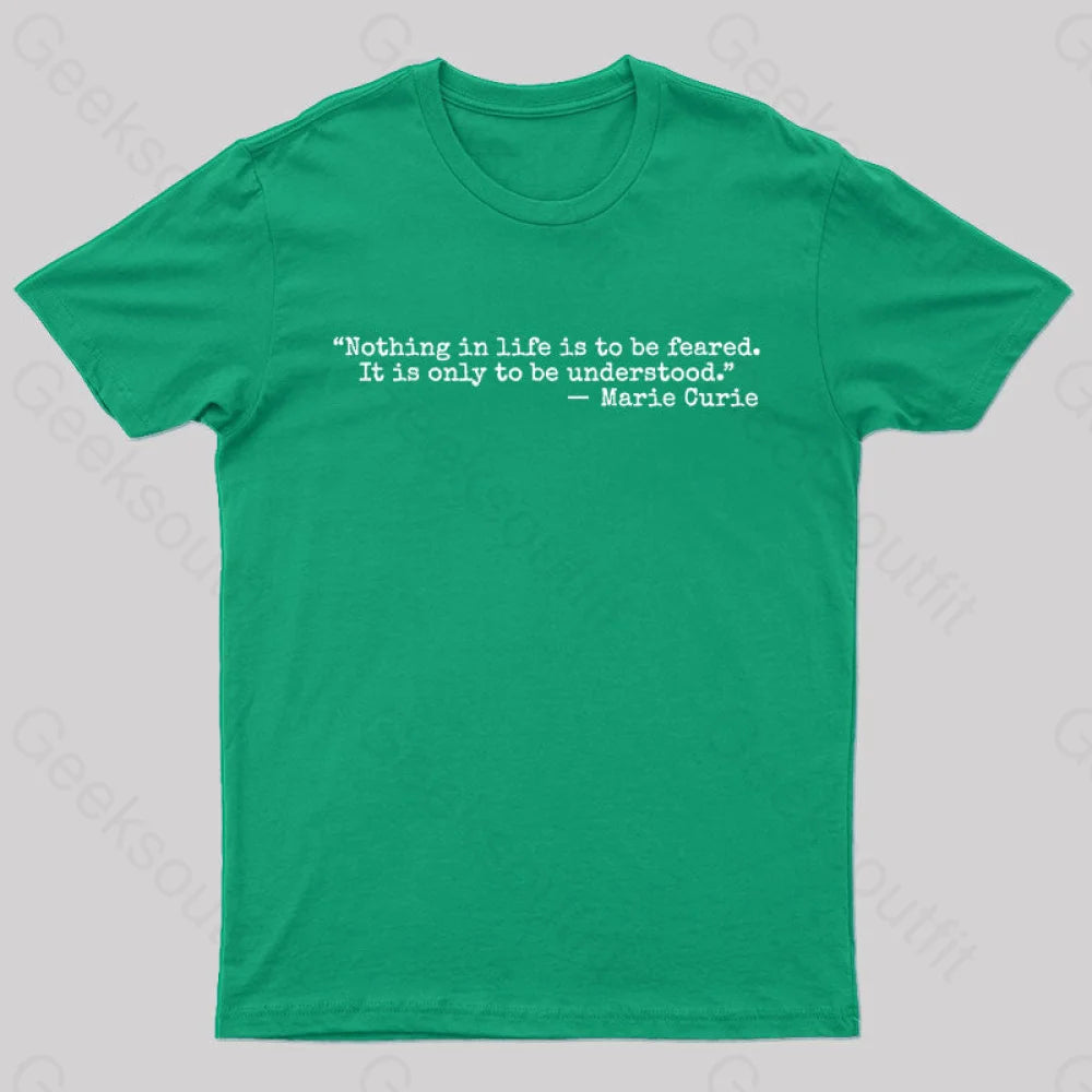 Marie Curie Geek T-Shirt Green / S
