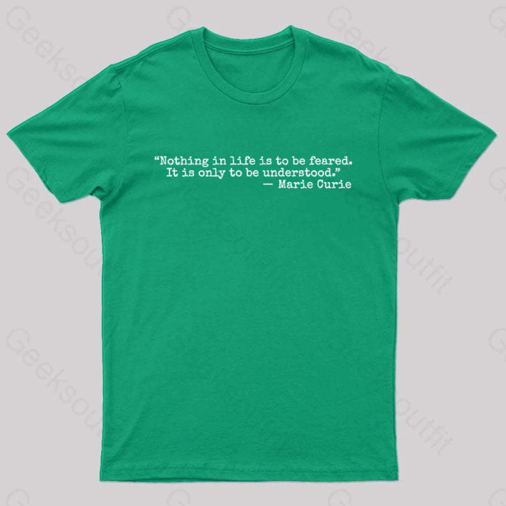 Marie Curie Geek T-Shirt Green / S