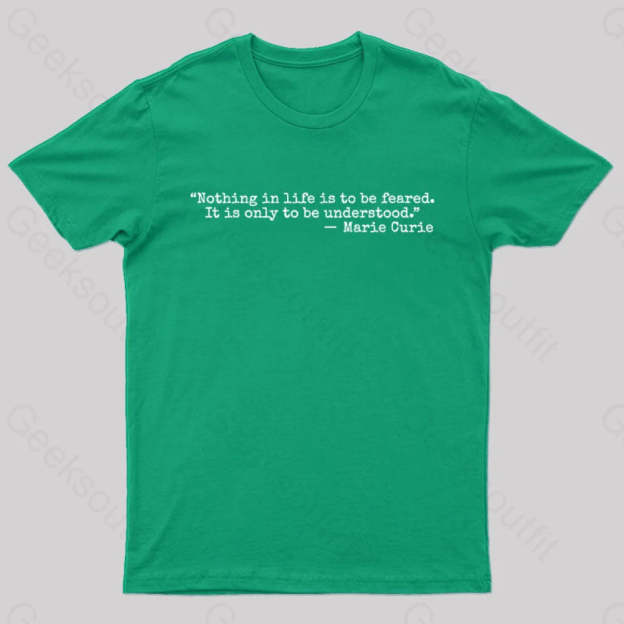 Marie Curie Geek T-Shirt Green / S