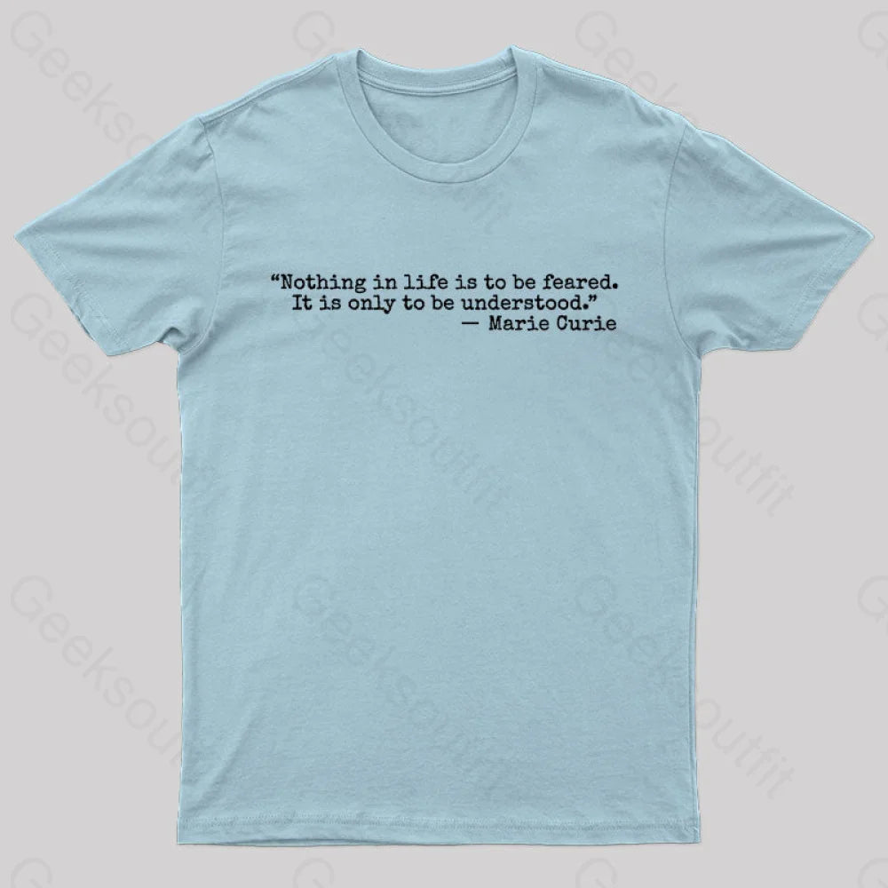 Marie Curie Geek T-Shirt Light Blue / S