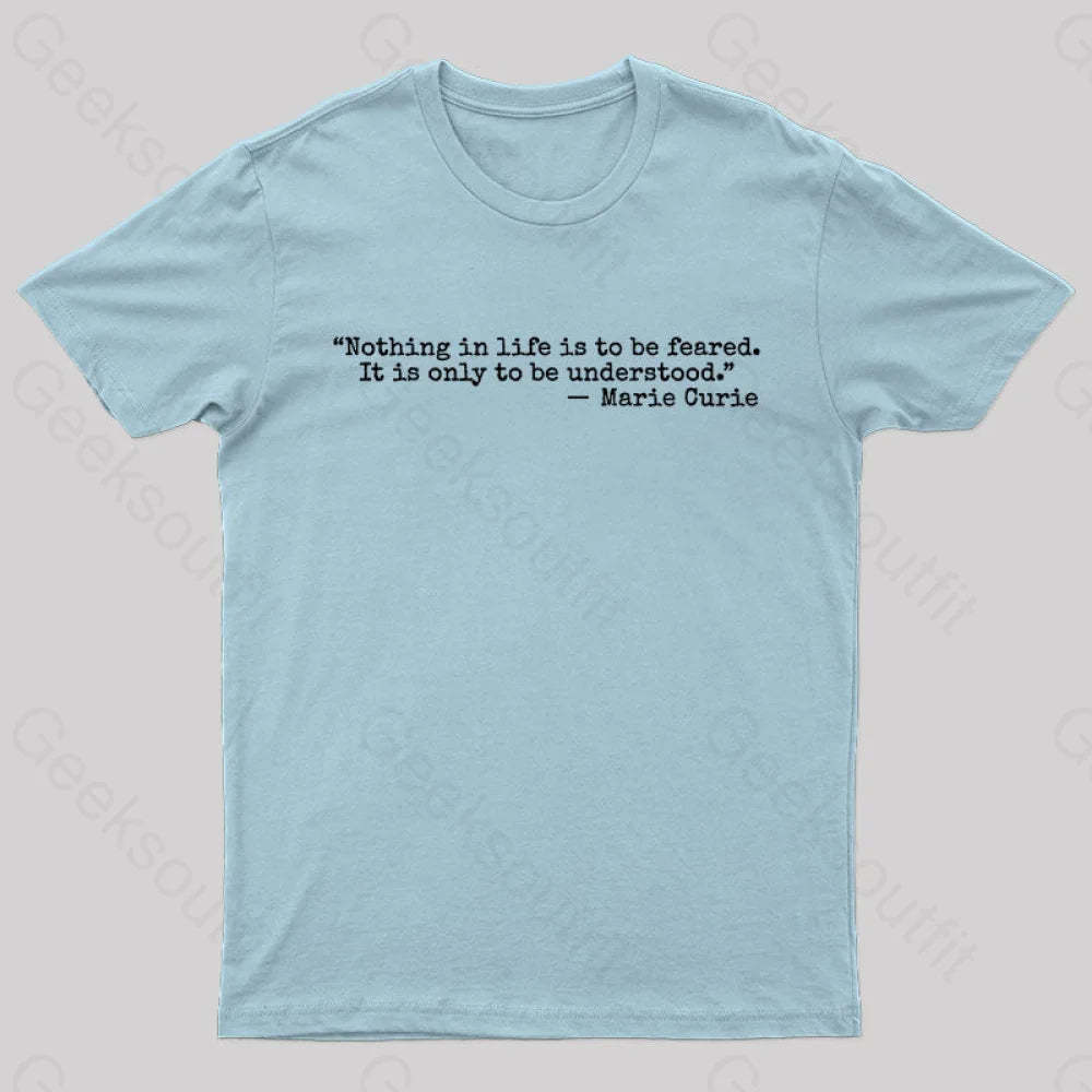 Marie Curie Geek T-Shirt Light Blue / S