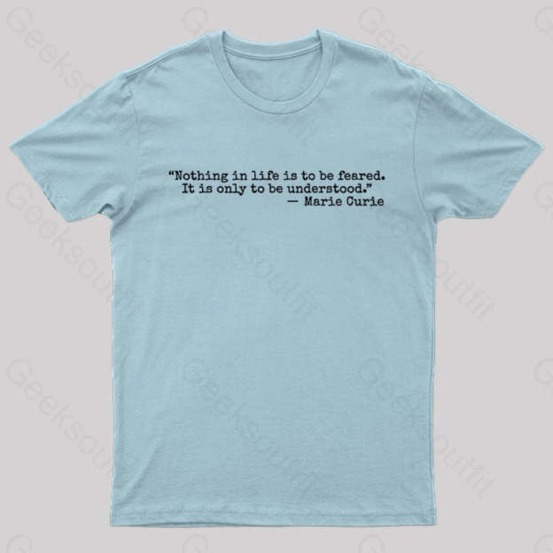 Marie Curie Geek T-Shirt Light Blue / S