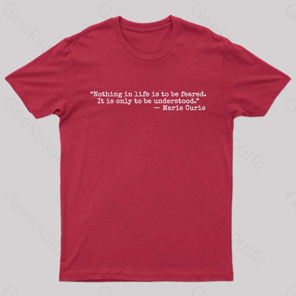 Marie Curie Geek T-Shirt Red / S