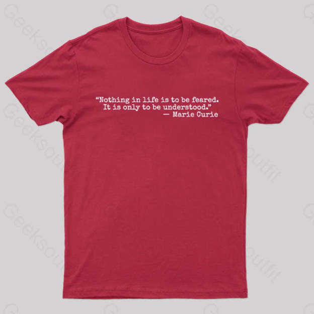 Marie Curie Geek T-Shirt Red / S