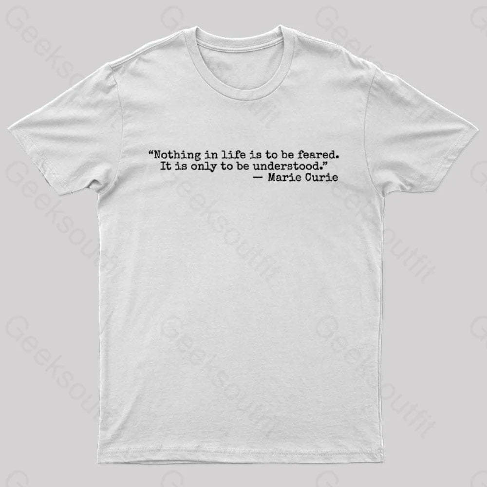 Marie Curie Geek T-Shirt White / S