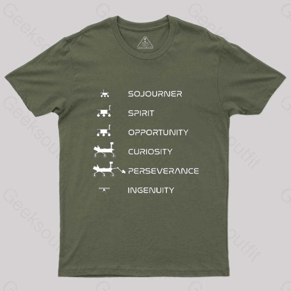 Mars Rovers Family T-Shirt Army Green / S