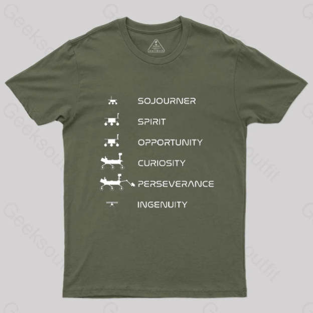 Mars Rovers Family T-Shirt Army Green / S