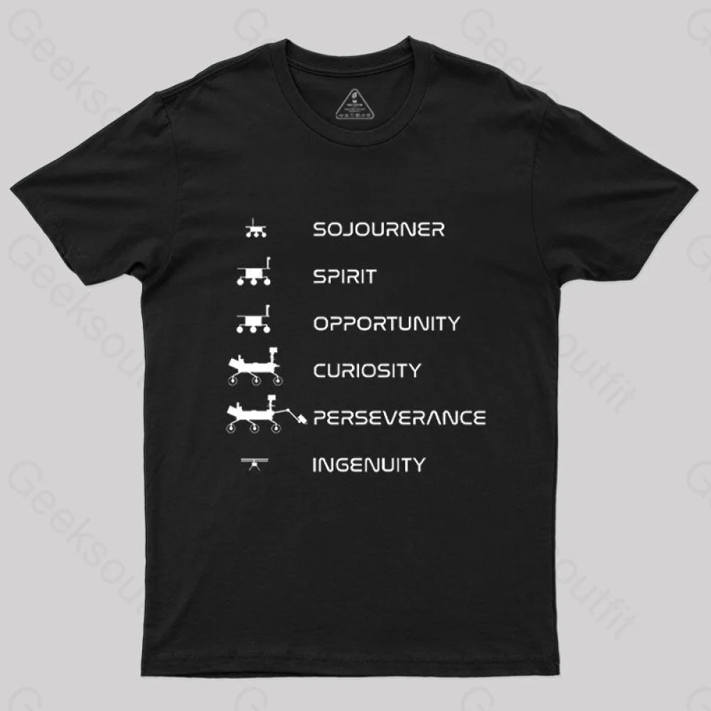 Mars Rovers Family T-Shirt Black / S