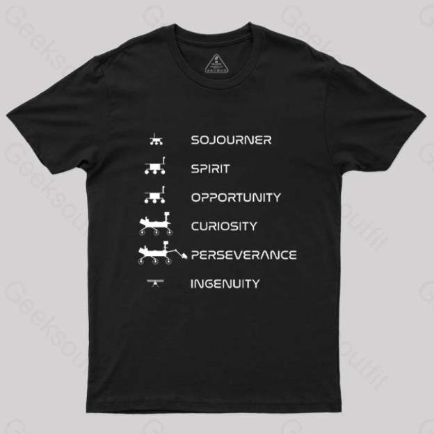 Mars Rovers Family T-Shirt Black / S