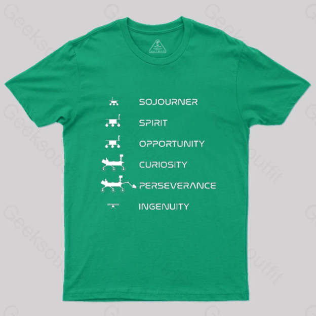 Mars Rovers Family T-Shirt Green / S