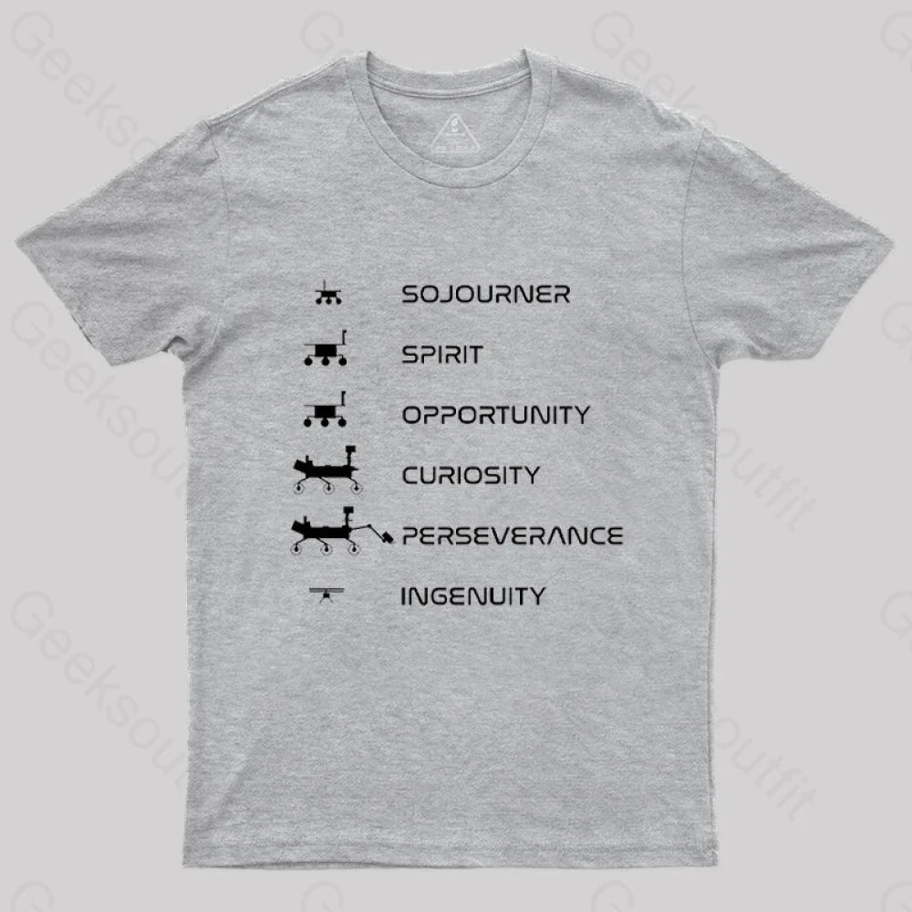 Mars Rovers Family T-Shirt Grey / S