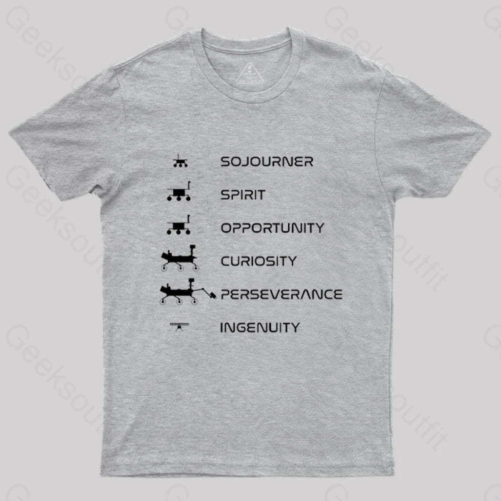 Mars Rovers Family T-Shirt Grey / S