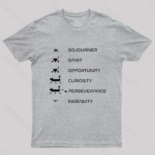 Mars Rovers Family T-Shirt Grey / S