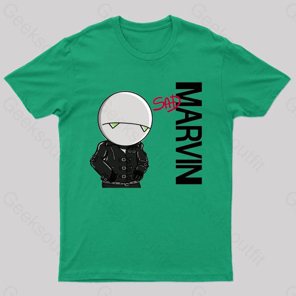 Marvin Sad T-Shirt Green / S